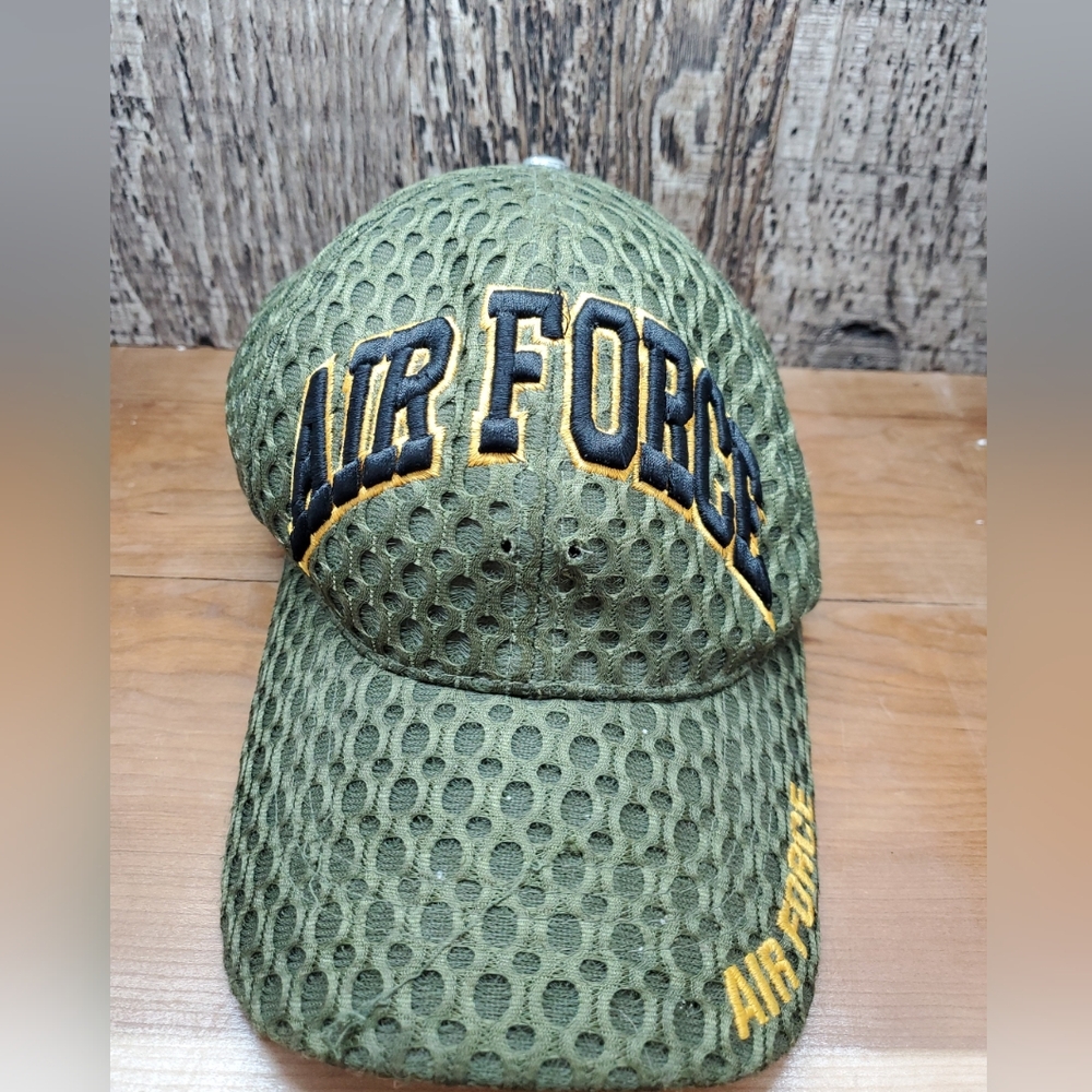U.S. Airforce Green Adjustable Strapback Baseball Hat Cap One Size Embroidered
